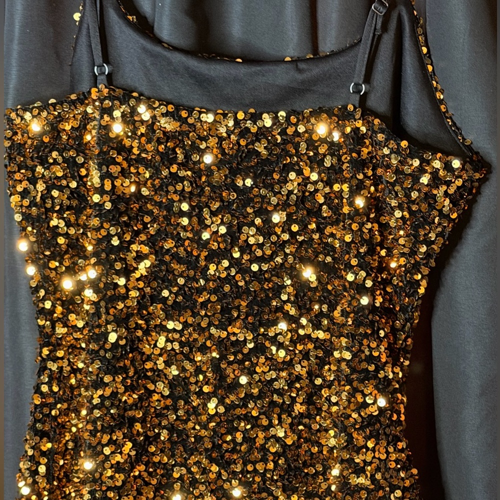 BP Sparkling Gold Mini Dress —#133 - Picture 10 of 13